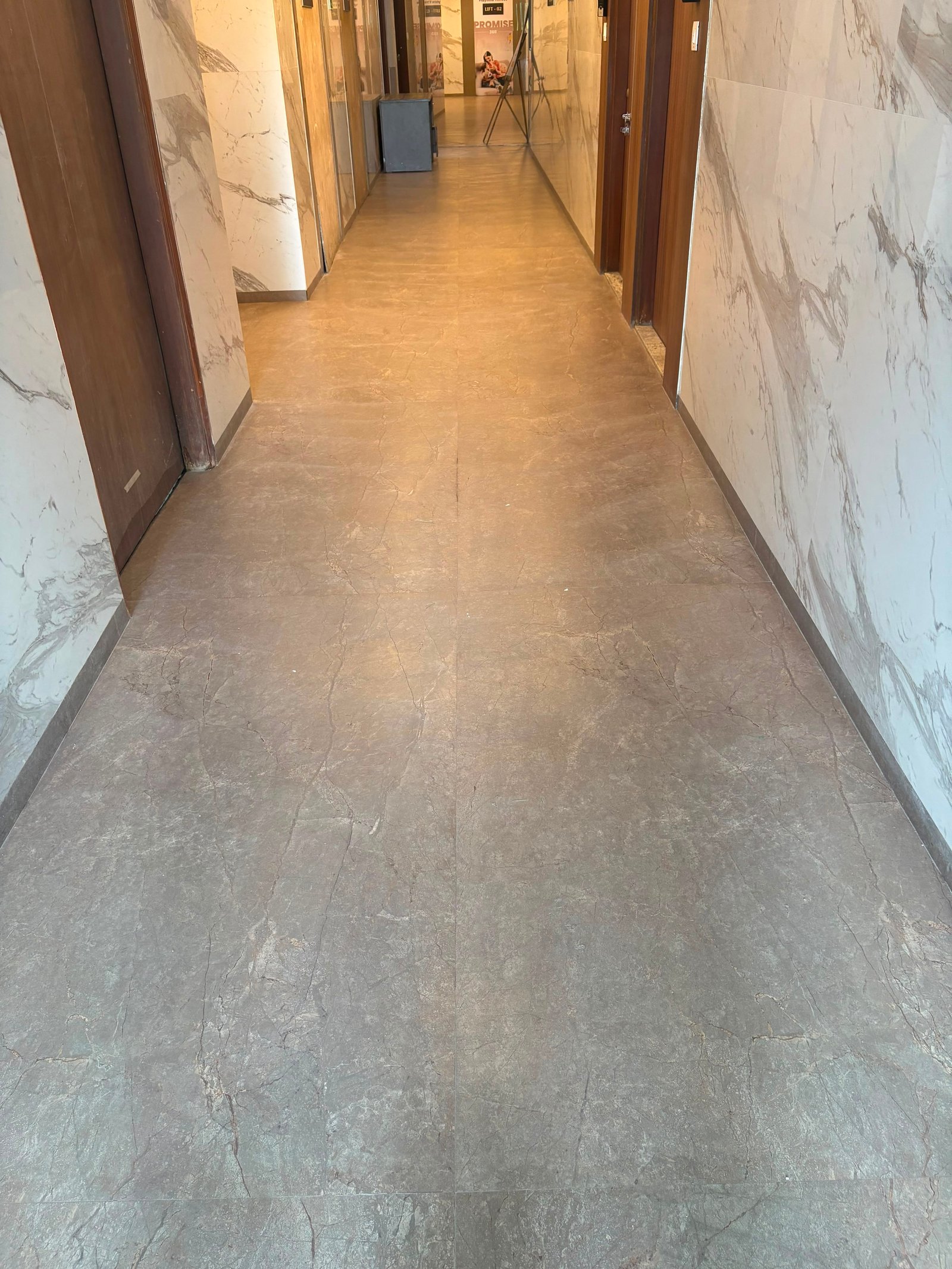 Floor tiling work in progress
