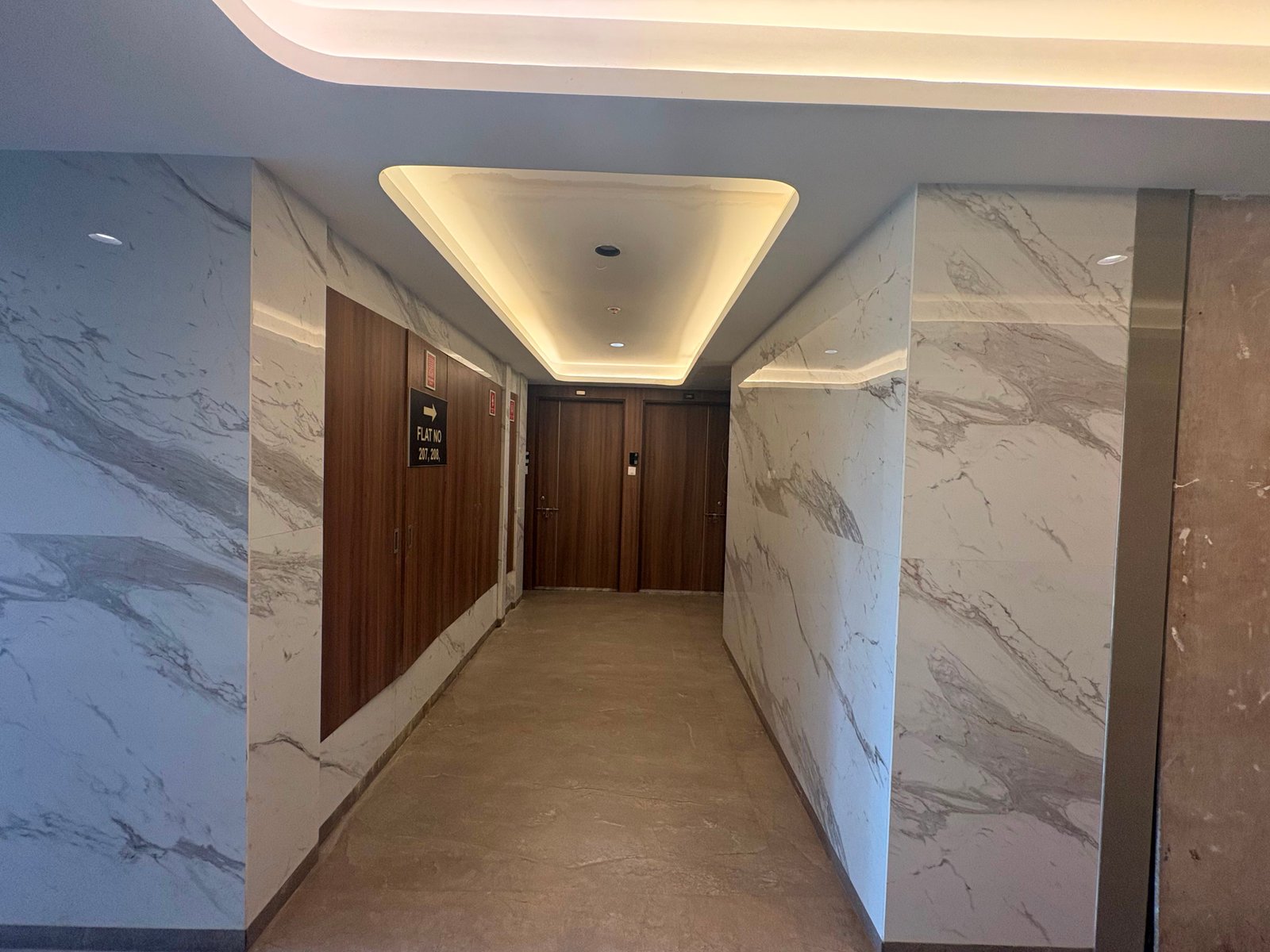 Wall tiling installation work