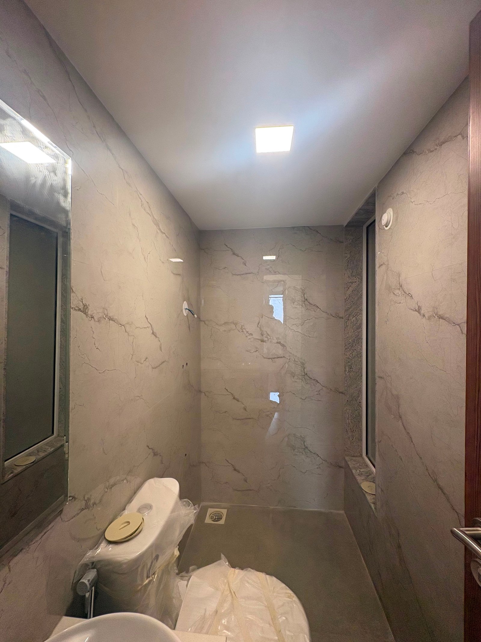 Wall cladding installation work